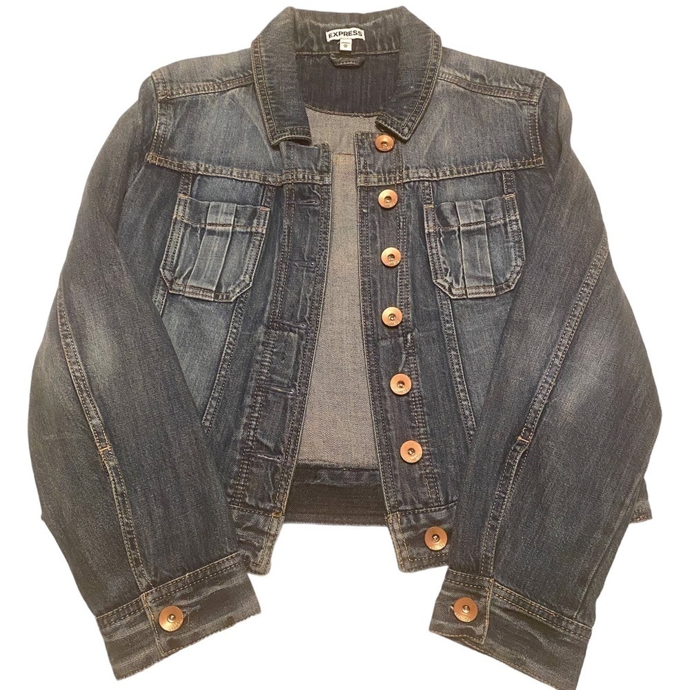 Express Denim Blue Jean Jacket - Size Medium